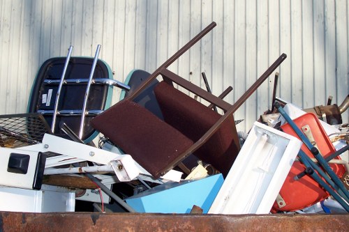 Skip hire service in Finsbury Park construction site