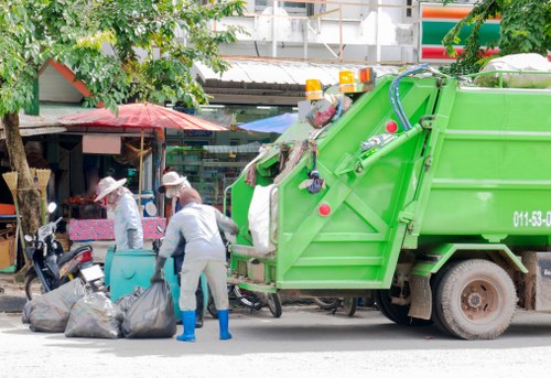 Safety measures around a skip hire site