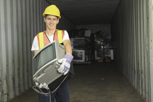 Professional waste clearance services at a construction site